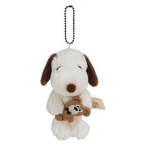 Snoopy & Teddy Bear Mascot Ball Chain (Mocha)